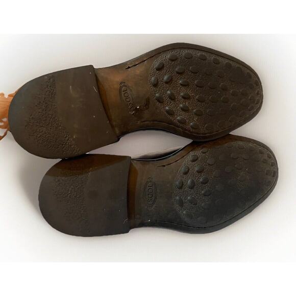 Mens Tods Blue Leather Penny Bar Loafers Oxfords Shoes 8 main image 8